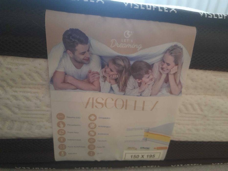Cama de casal completa, está como nova, colchão viscoflex