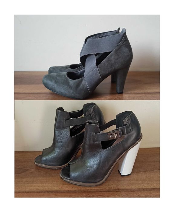 buty damskie grafit czarne 37-38