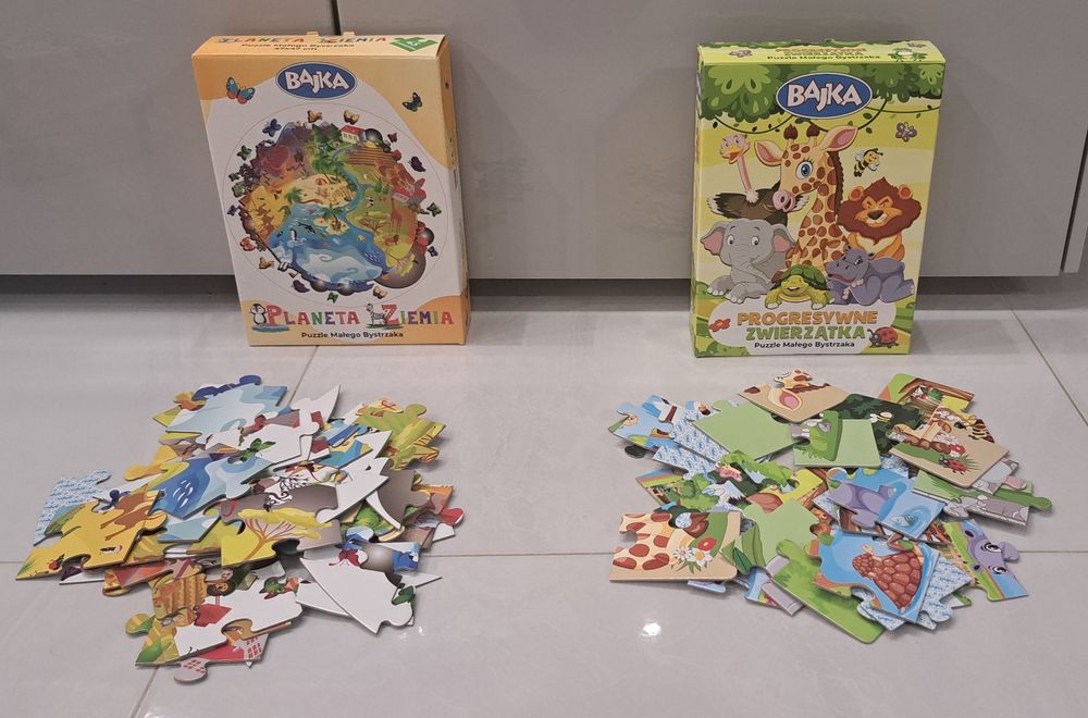 Zestaw układanek i puzzli