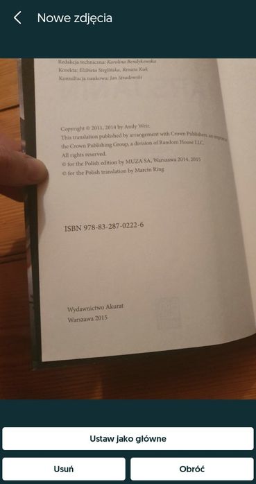 Marsjanin - Andy Weir - książka