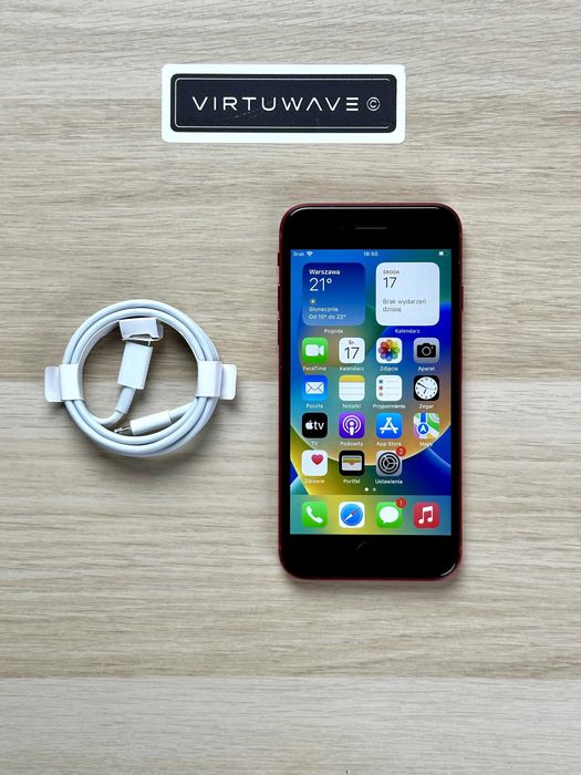 iPhone SE (2 gen. 2020) 128GB – Czerwony – 100% Baterii (nowa, 0 cykli) – 30 dni gwarancji