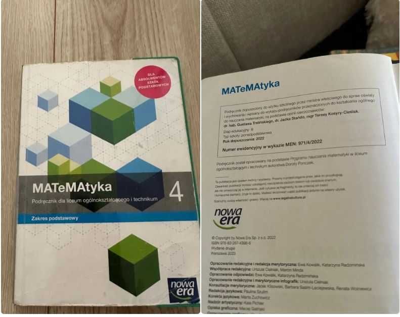 Matematyka 4 podręcznik do liceum i techników
