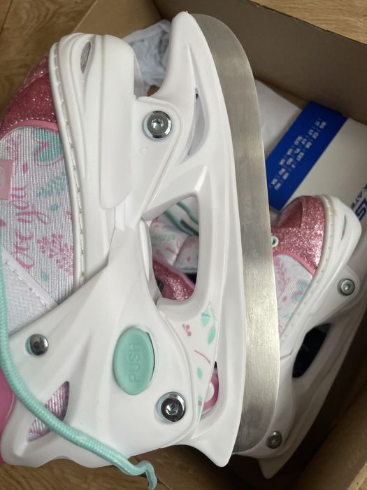 Łyżwy dla dziewczynki, dla dziecka, różowe. Rozmiar 26-29