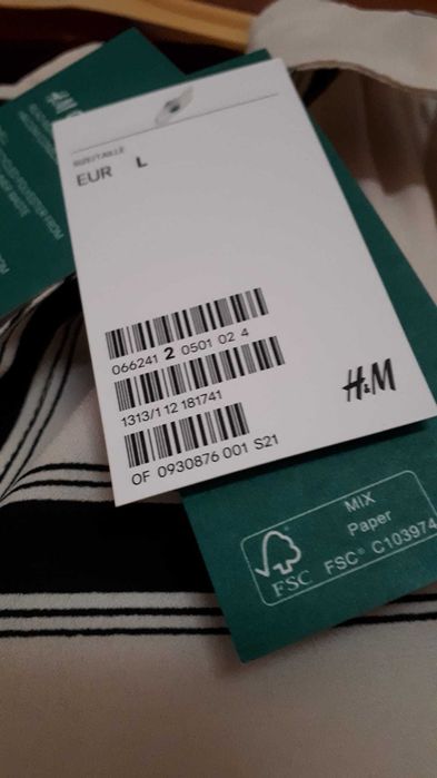 Vestido camiseiro senhora H&M (novo) Tam. L