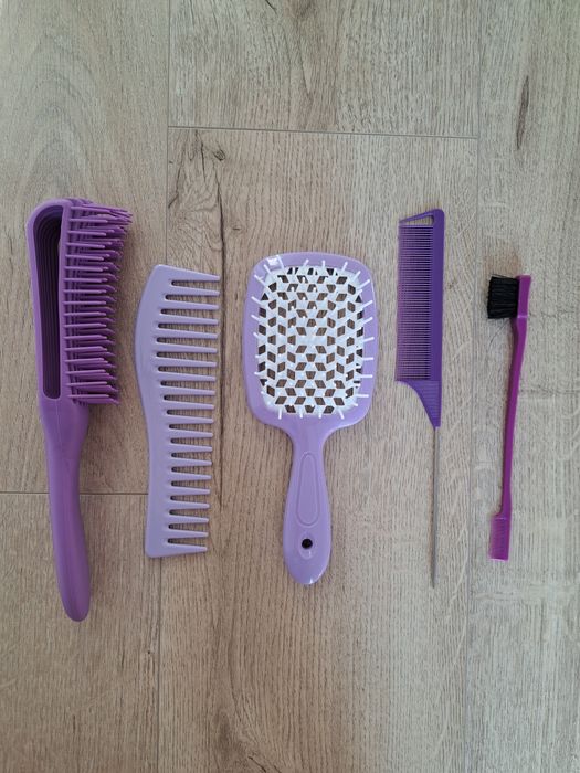 Nowe! Zestaw szczotek/grzebieni fioletowe