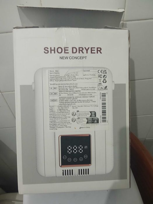 Secador eletrico para sapatos/meias novo na caixa