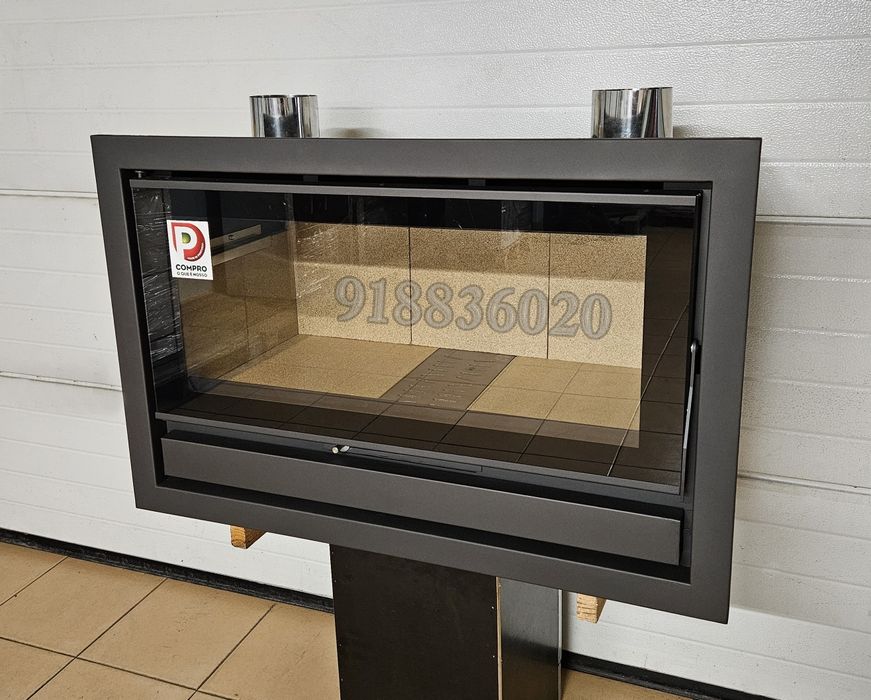 Recuperador Calor Lenha L-90cm  Com Ventilação - NOVOS