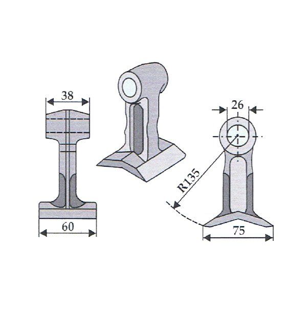 Bijak młotkowy RM-48 kosiarka bijakowa Bomford McConnel Orsi Twose