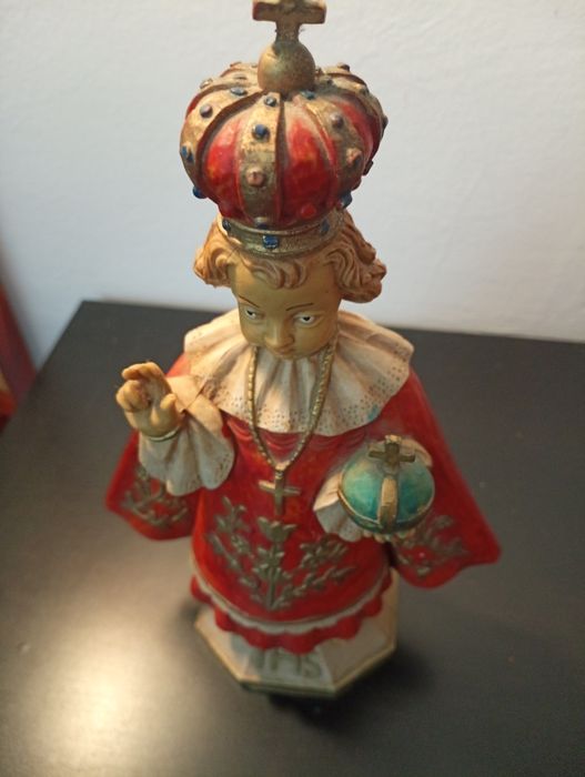 Antiga Estátua menino Jesus de Praga  	Produzido em Italia	Como nova!