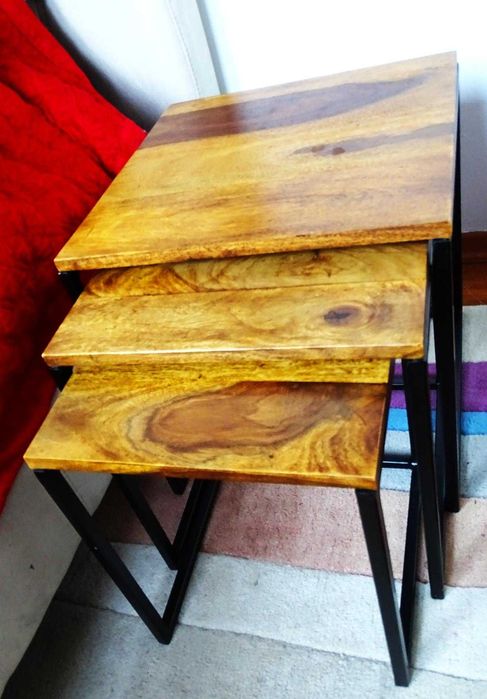 Modernistyczne szafki nocne ze stali nierdzewnej - styl LOFT