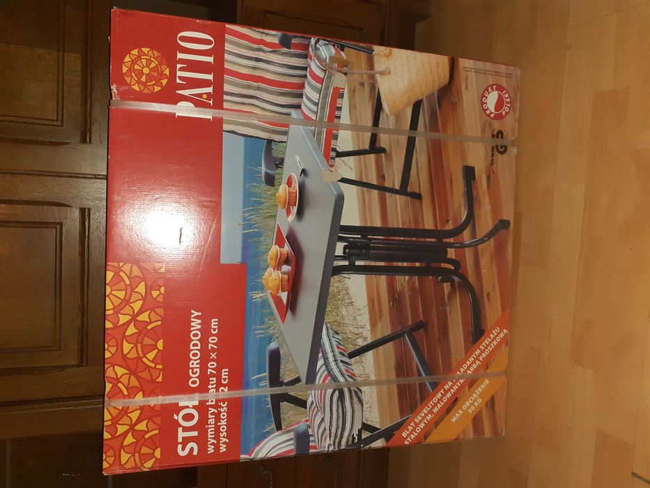 OKAZJA Nowy stół ogrodowy składany 70x70 Patio