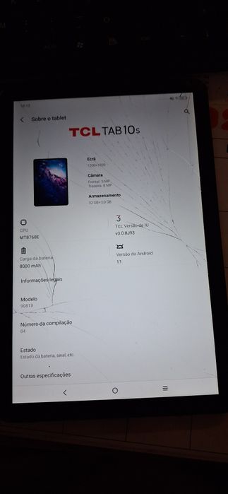 tabel tcl tab 10s +caneta+carregador