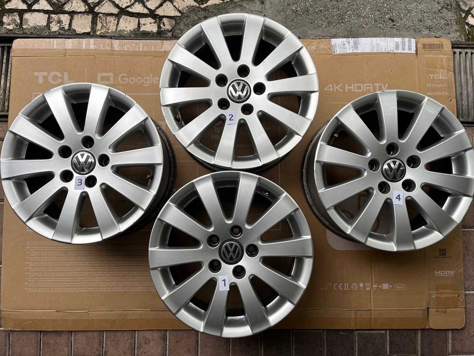 4 jantes originais Volkswagen VW 16" modelo Milwaukee (sem pneus)
