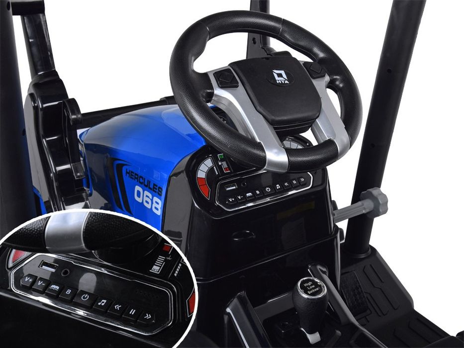 2x200w TRAKTOR elektryczny na akumulator dla dziecka przyczepa łyżka