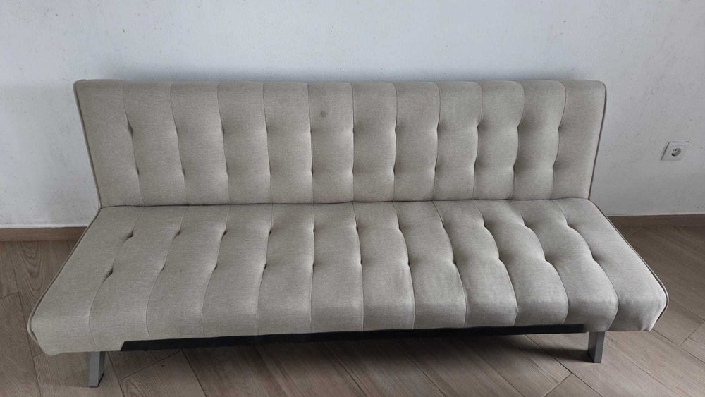 Sofá cama dobrável bege