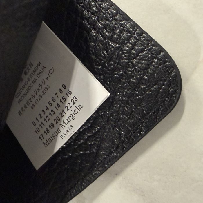 • Maison Margiela чорний шкіряний картхолдер •