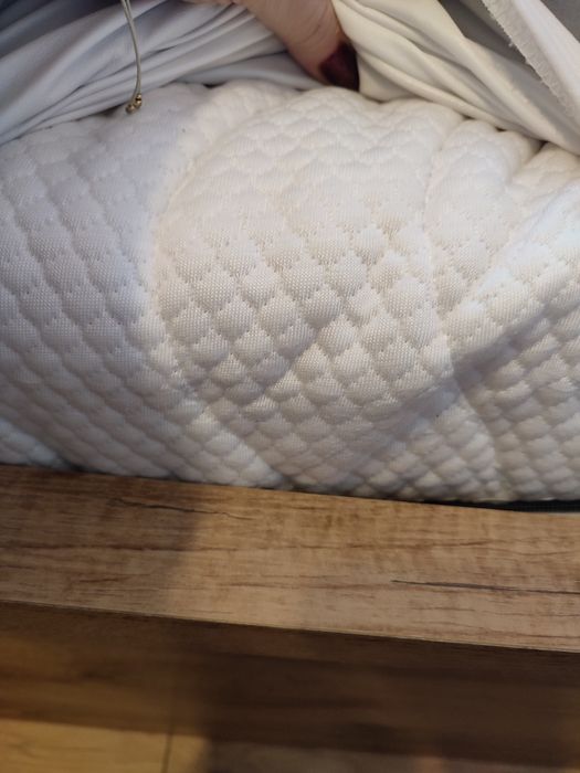 Łóżko Tetrix dąb wotan ze stelażem i materacem 160x200