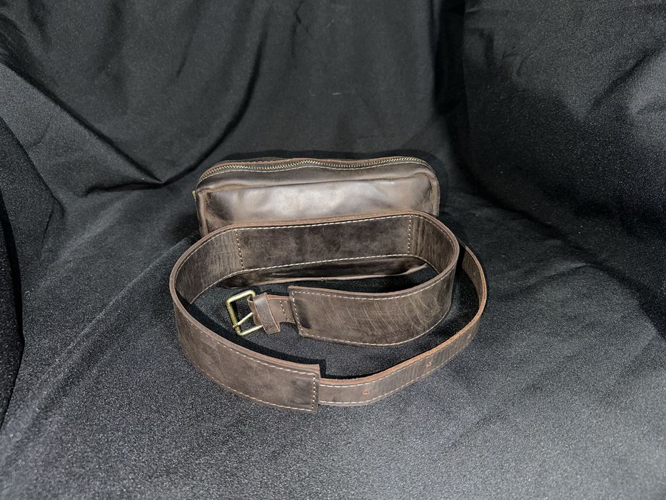 Поясна шкіряна сумка bagllet барсетка бананка з натуральної шкіри