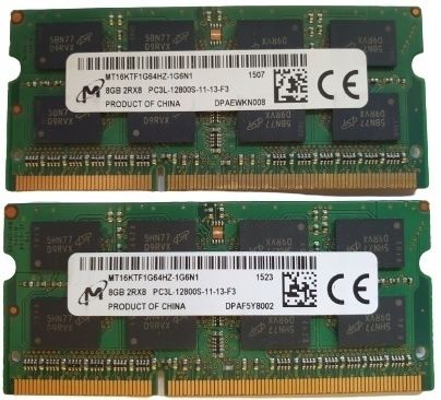 DDR3l 16GB 1600Mhz Micron оперативная Память на ноутбук