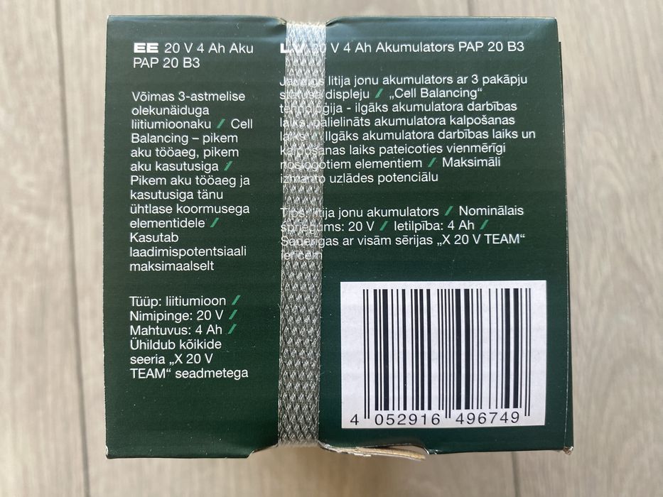 Nowa Bateria Akumulator Li-Ion Parkside 20V, PAP 20 B3 4Ah