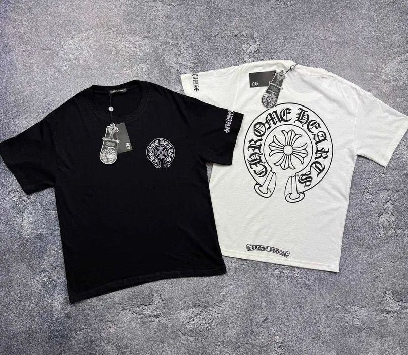 Футболка Chrome Hearts хром хардс усі розміри чорна і біла