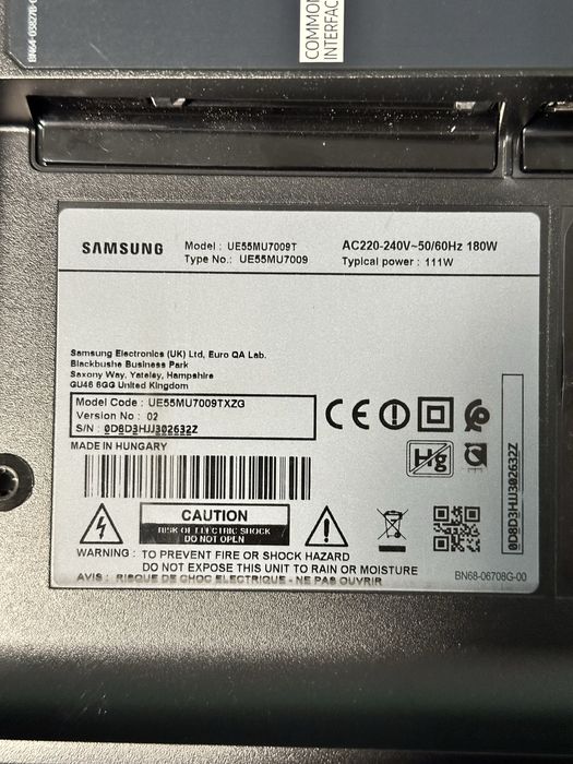 Телевізор Samsung 55” 4K Smart TV (UE55MU7009)