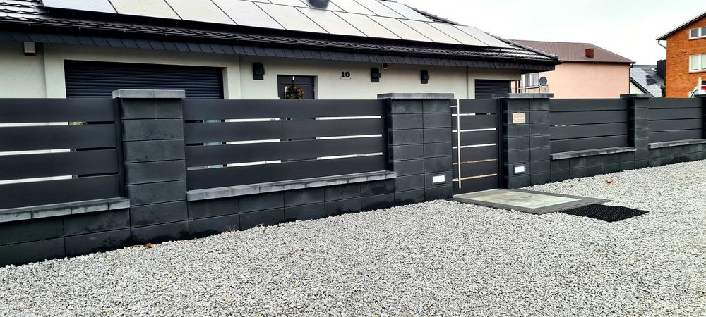 Brama aluminiowa ogrodzenie przęsła furtka