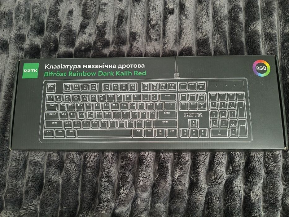Клавіатура механічна RZTK Bifrost Rainbow Dark Kailh Red.