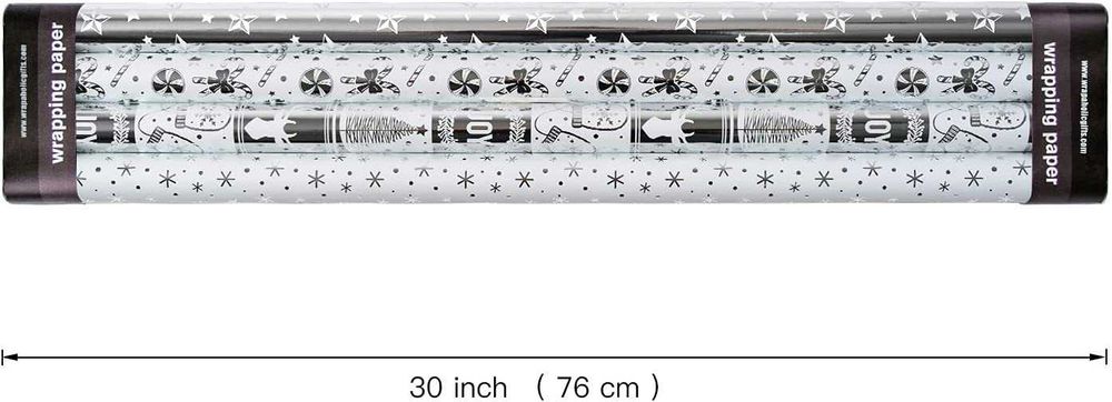 Ekskluzywny papier prezentowy 0,76x3m metalizowany