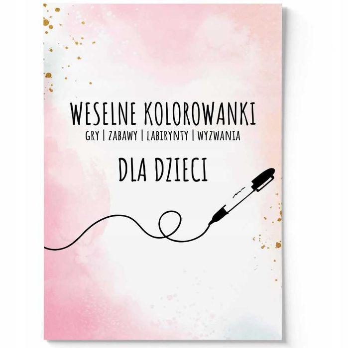 Kolorowanki dla dzieci wesele ślub weselne PDF