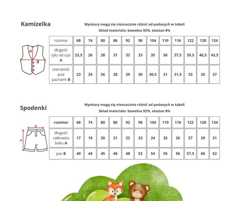 Garnitur chłopięcy handmade r 68-158