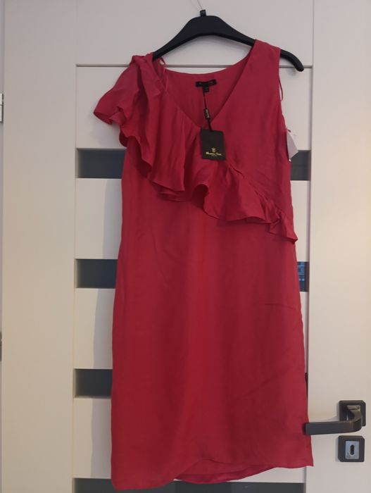 Piękna sukienka nowa massimo dutti z metką XS 34 falbanka