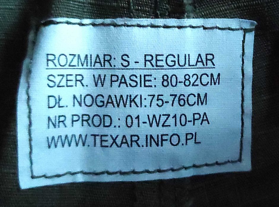 Spodnie bojówki WZ10 S