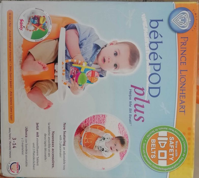Prince Lionheart bebePOD Flex Plus Baby Seat - cadeira bebe Vermelha