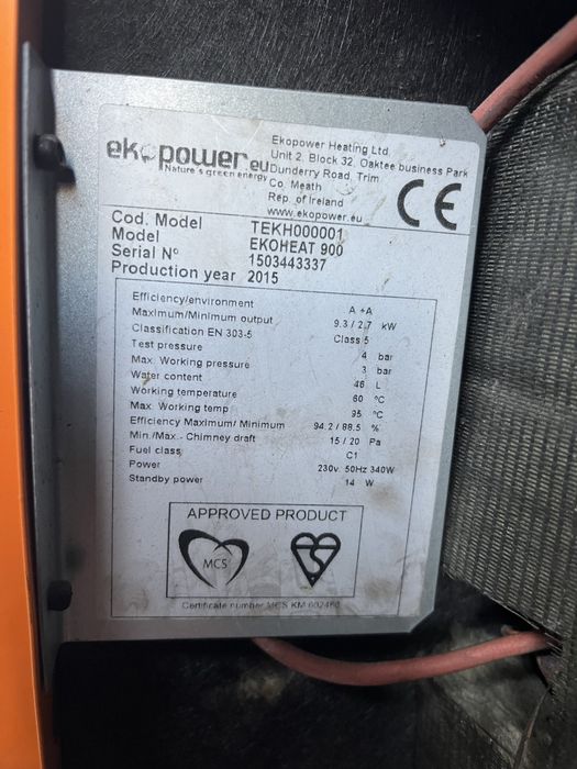 Piec kocioł na pellet silos podajnik palnik pelletowy 5klasa