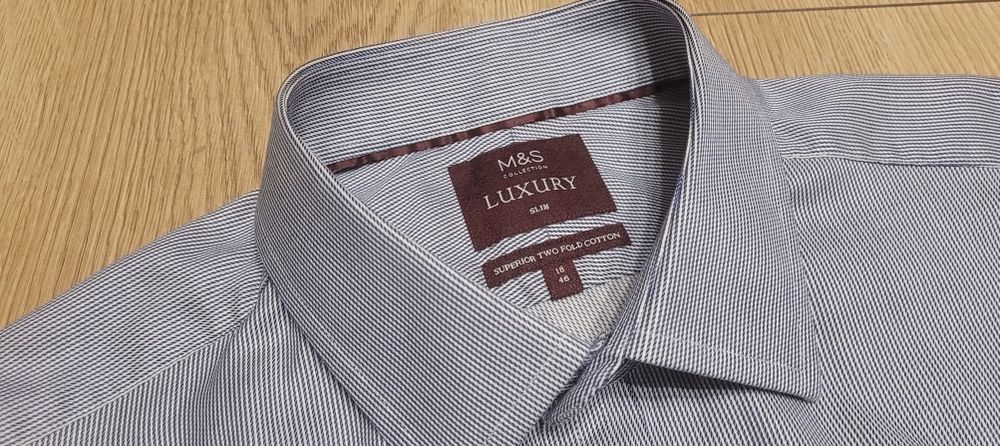 MARKS & SPENCER LUXURY Koszula Męska roz. 18/46