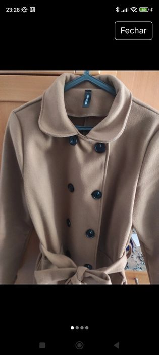 Casaco comprido camel