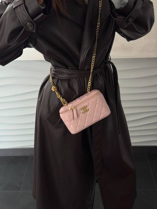 Сумка Chanel Classic / сумочка шанель рожева