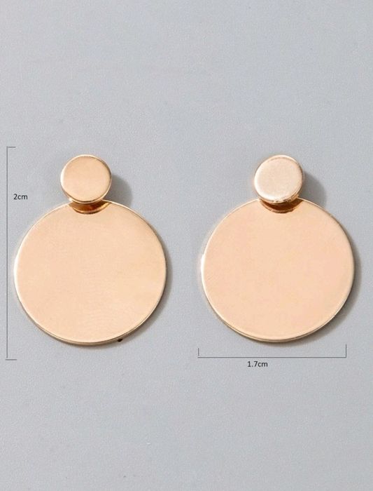 Brincos redondos dourados •novos|embalados•