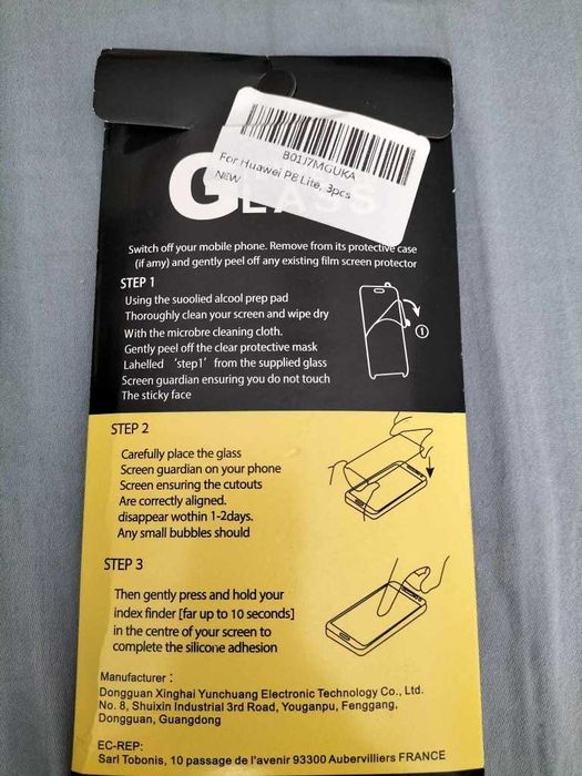 Szkło hartowane do Huawei P8 Lite 3 sztuki