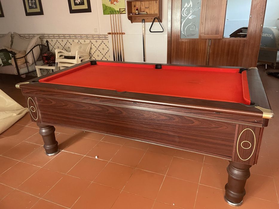 Mesa de snooker 2,3 x 120 exterior  180 x 90 interior  Ardósia