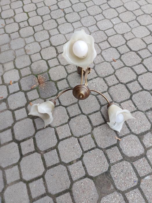 Lampa wiszaca brązowa 3 punkty światła