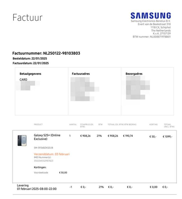 Samsung Galaxy s25+ 512GB