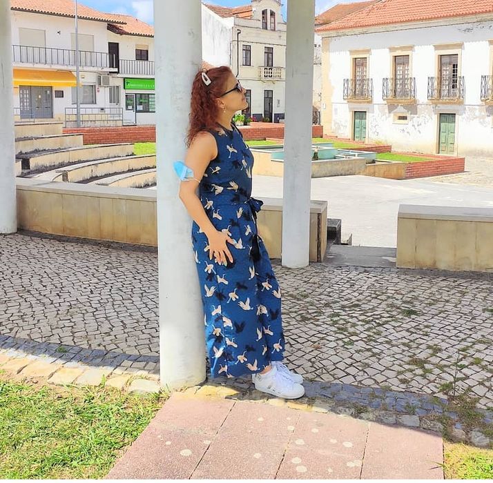 Macacão Azul Petróleo Novo