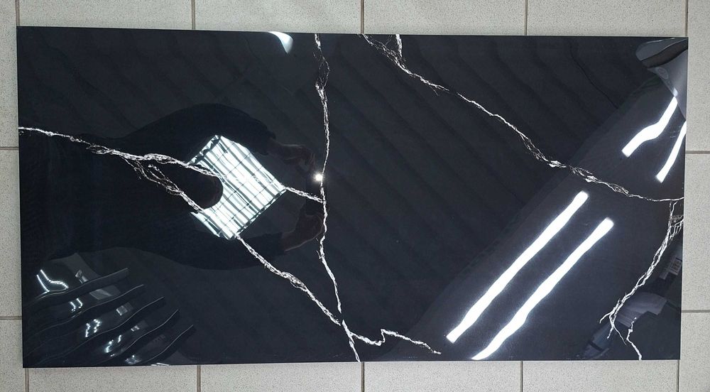 Czarny gres polerowany Spider Black 60x120 Gat I | IDEALNY DO KUCHNI