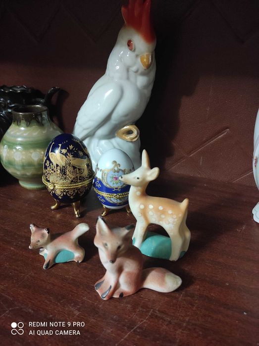 Статуэтки фарфор ссср , вазочки майолика и др.