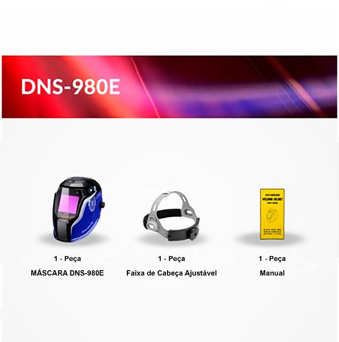 Máscara de Soldar Eletrónica - Auto Escurecimento DNS-980E