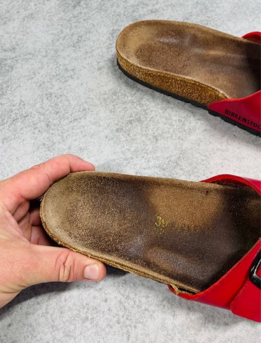 Жіночі сандалі birkenstock червоні, біркенштокі оригінал
