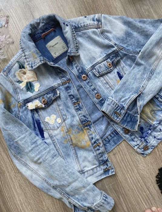 Kurtka DIY hand made jeans