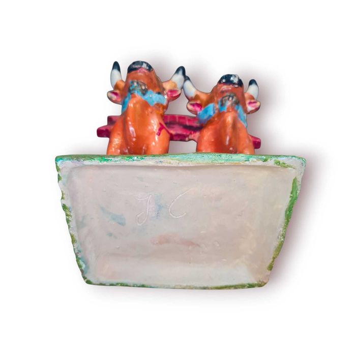 Par Bois c/ Canga Decorativa – Assinado Julia Cota – 20 cm